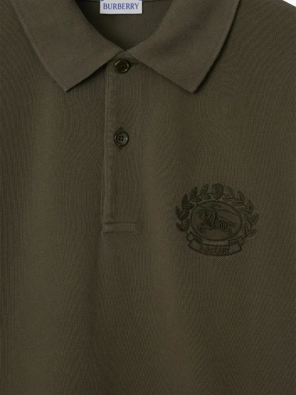 Burberry EKD Cotton Polo Shirt | Green | FARFETCH