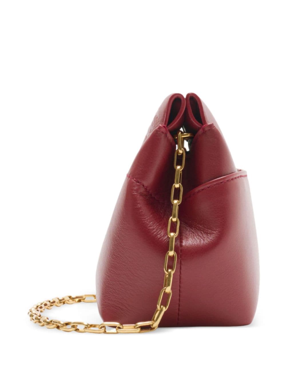 Shop Burberry Snip Clutch Bag In Red