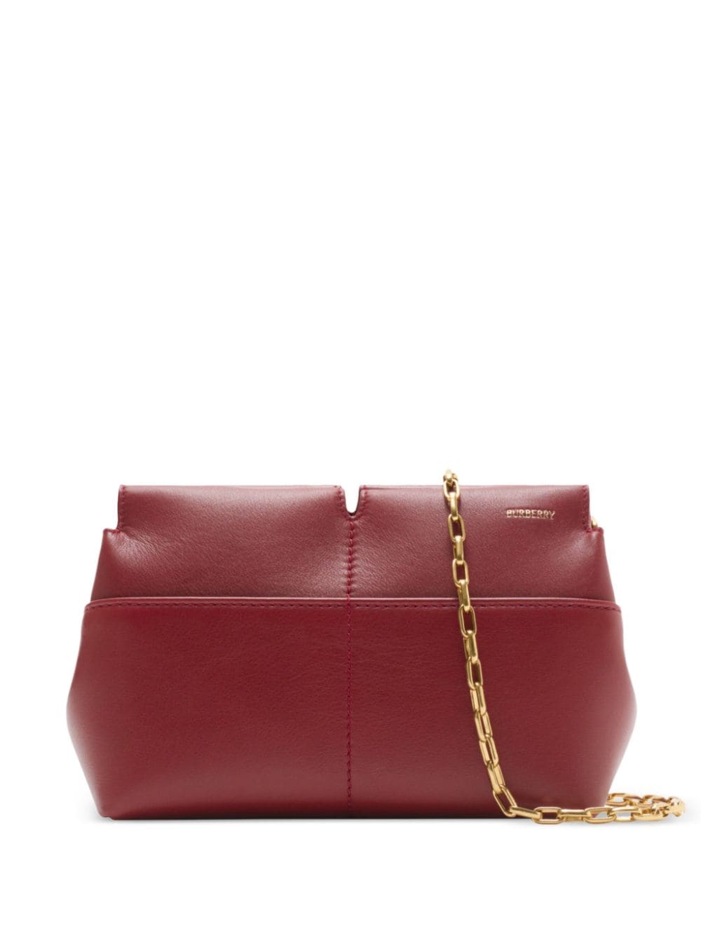 Shop Burberry Snip Clutch Bag In Red