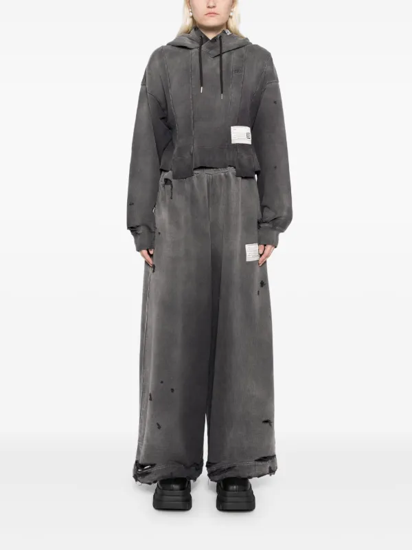 休日など Maison MIHARA YASUHIROダメージ加工コットンパーカー Maison MIHARA YASUHIRO コットン パーカー | グレー | FARFETCH JP