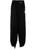 Maison MIHARA YASUHIRO pinstriped drawstring hem pants - Black