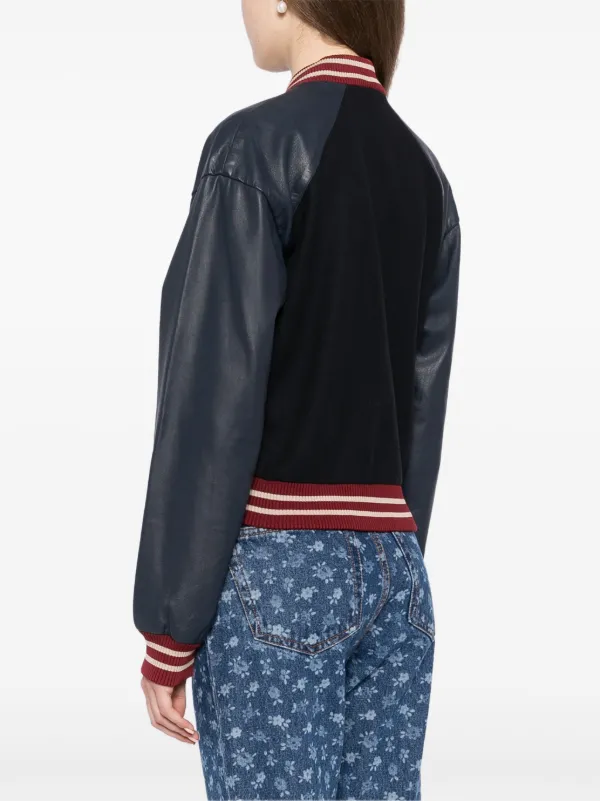 CHANEL Pre-Owned 2004 Spring Letterman ボンバージャケット | ブルー