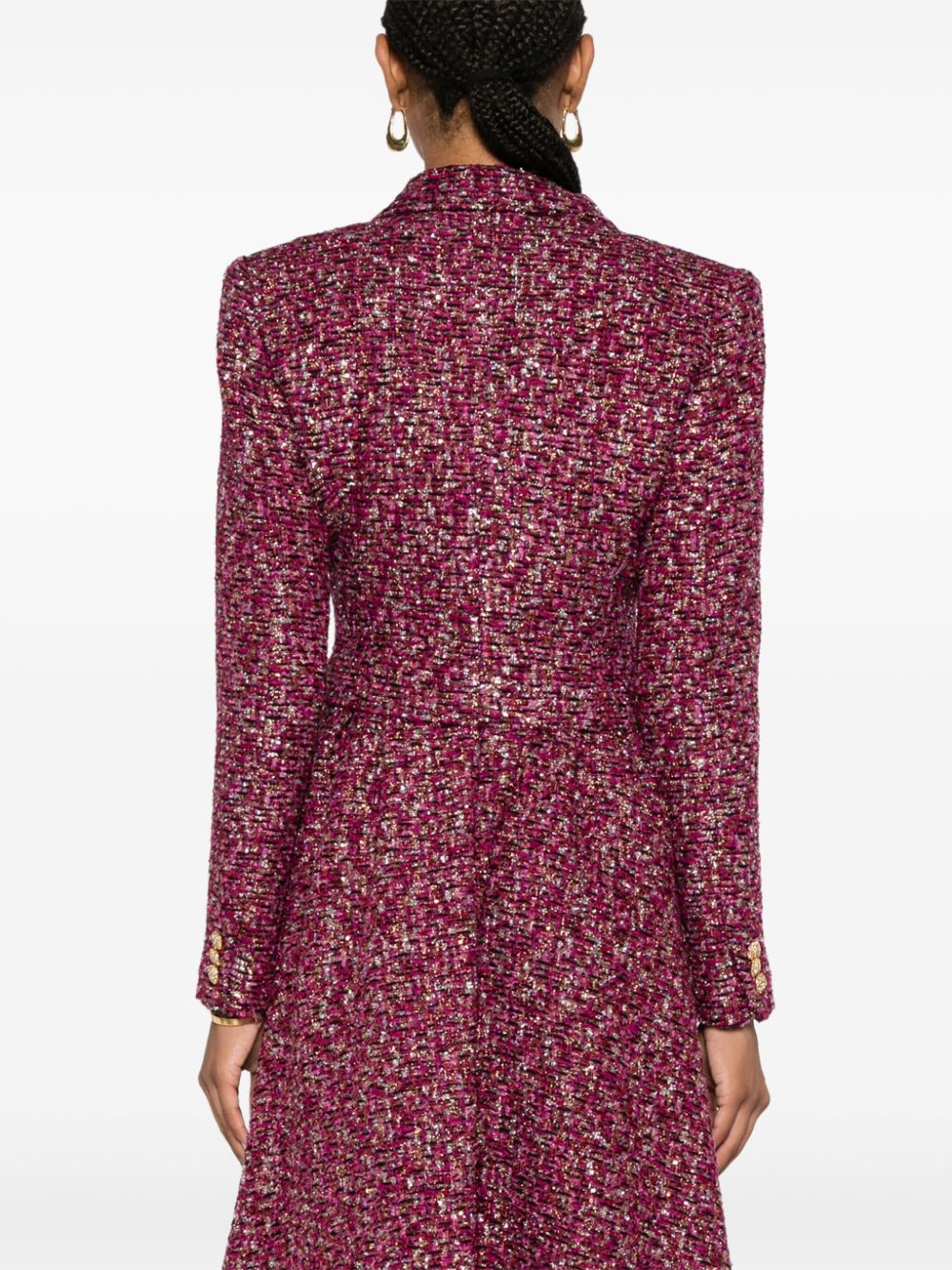 Alessandra Rich Tweed blazer verfraaid met pailletten Paars