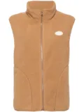 CHOCOOLATE fleece zip up vest - Brown