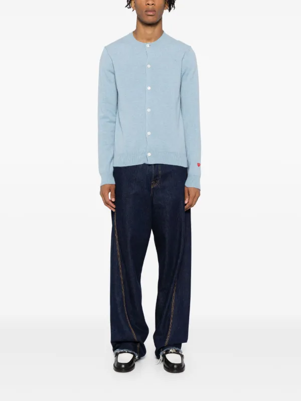 Comme Des Garçons Play ウール カーディガン | ブルー | FARFETCH JP
