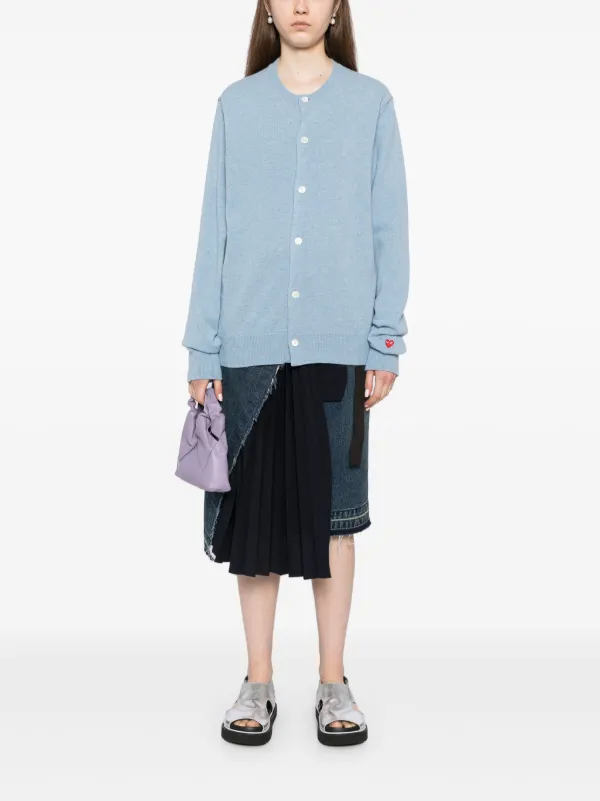 PLAY COMME des GARÇONS カーディガン XS ライトブルー Comme Des Garçons Play ウール カーディガン | ブルー | FARFETCH JP