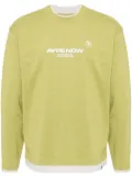 AAPE BY *A BATHING APE® Moonface embroidered long sleeves tee - Green