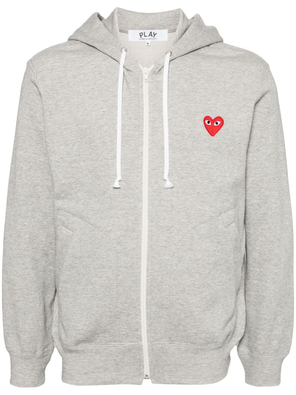 Comme Des Garçons Play zipped almond eye heart hoodie