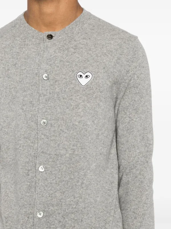 COMME des GARCONS PLAY カーディガン グレー　M ウール 24830554_55095679_600.jpg