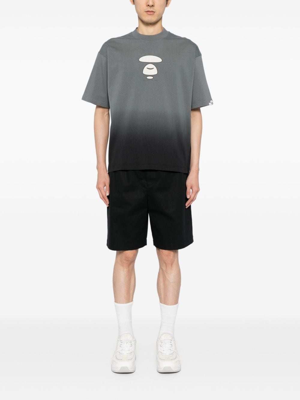 AAPE BY *A BATHING APE Katoenen T-shirt met logoprint - Grijs