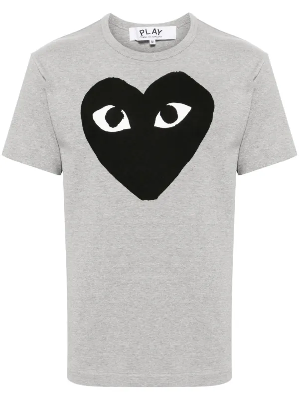 プレイコムデギャルソン　メンズ　Tシャツ　グレー　Lサイズ　ハート Comme Des Garçons Play ハートプリント Tシャツ | グレー