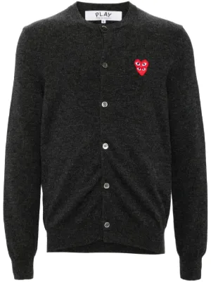 Comme Des Garçons Play ウール カーディガン | グレー | FARFETCH JP
