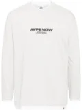 AAPE BY *A BATHING APE® Moonface embroidered long sleeves tee - Grey