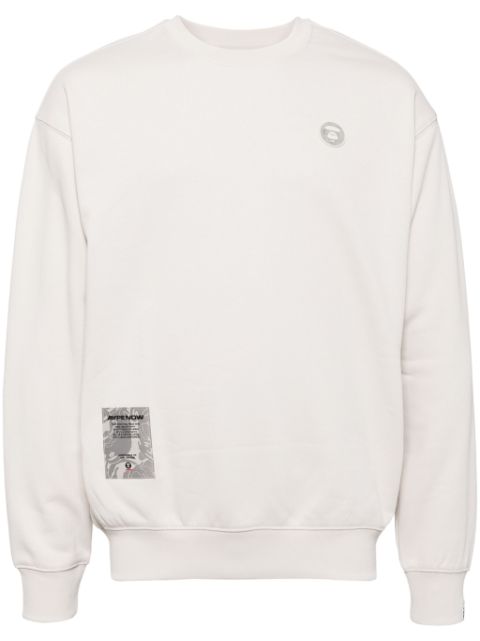 AAPE BY *A BATHING APE logo-patch crew-neck sweatshirt Men