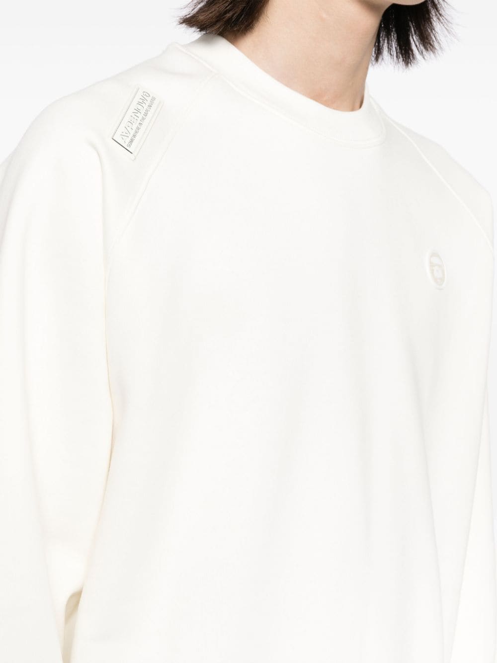 Shop Aape By A Bathing Ape Logo Patch Sweatshirt In White