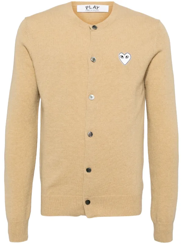 PLAY COMME des GARCONS ベージュ　ウール　カーディガン　M Comme Des Garçons Play ウール カーディガン | ニュートラル