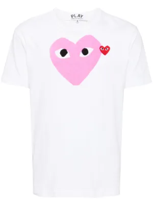 PLAY ハートデザイン Tシャツ ホワイト プレイ コム デ ギャルソンが青山店限定Tシャツ発売 アイコンハートを