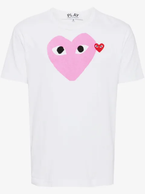 Comme Des Garçons Play heart-print logo-patch T-shirt