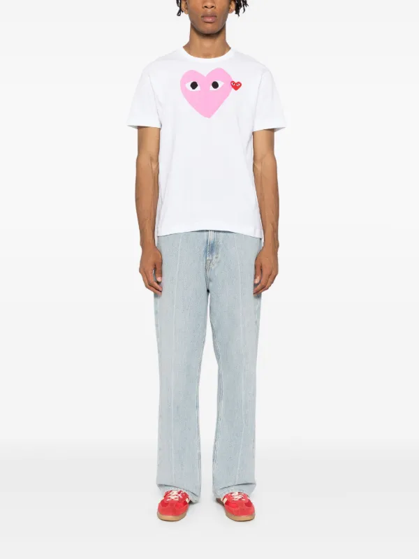 Comme Des Garçons Play heart-printed T-shirt | White | FARFETCH