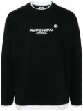 AAPE BY *A BATHING APE® Moonface embroidered long sleeves tee - Black