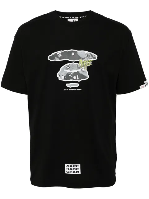 AAPE BY *A BATHING APE® logo印花棉T恤