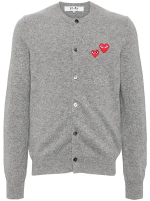 Comme Des Garçons Play ウール カーディガン | グレー | FARFETCH JP