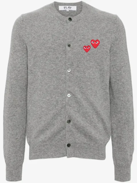 Comme Des Garçons Play heart-patch wool cardigan