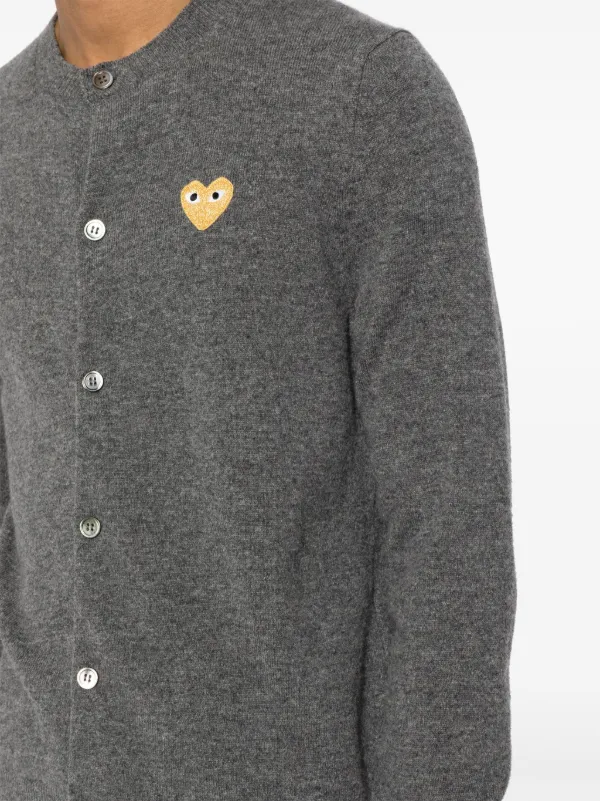 PLAY COMME des GARCONS ウールカーディガングレー セーター Comme Des Garçons Play ウール カーディガン | グレー