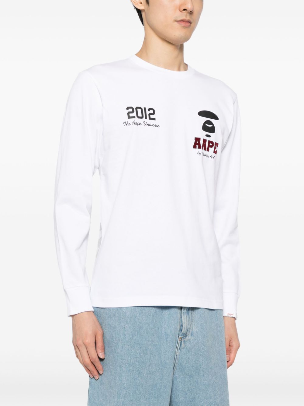 AAPE BY *A BATHING APE Moonface basic long sleeve tee Men