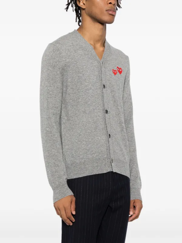 PLAY COMME des GARÇONS グレー カーディガン Comme Des Garçons Play カーディガン | グレー | FARFETCH JP