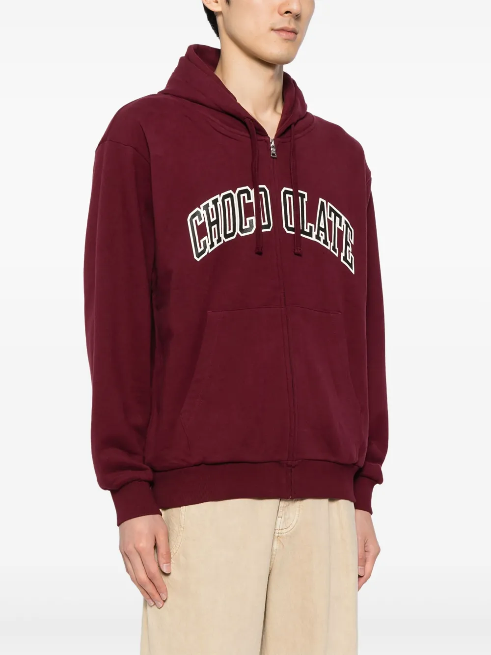 CHOCOOLATE Jack met logoprint en capuchon Rood