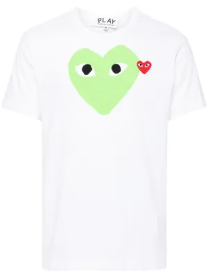 Comme Des Garçons Play カモフラージュ ハート Tシャツ | ホワイト