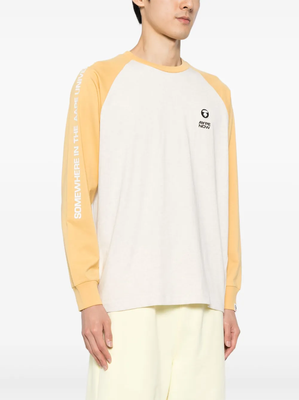 Cheap AAPE BY *A BATHING APE logo-patched raglan-sleeved T-shirt Men