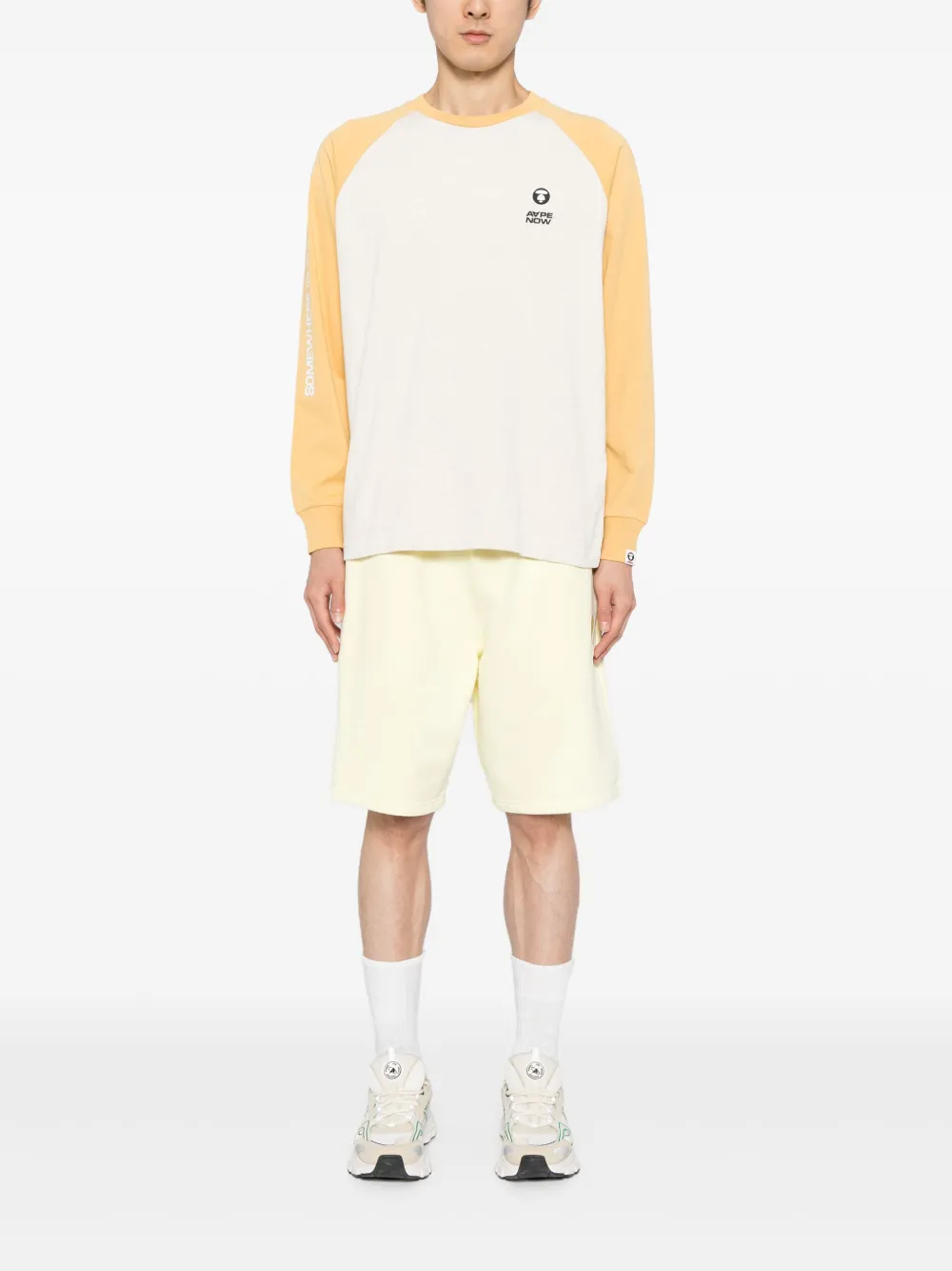 Cheap AAPE BY *A BATHING APE logo-patched raglan-sleeved T-shirt Men