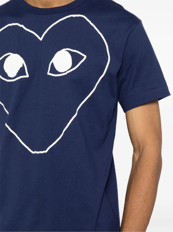 【PLAY COMME des GARCONS】Blue Heart T-shirt ☆送料関税込☆ Comme Des Garçons Play heart-print T-shirt | Blue | FARFETCH