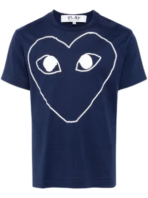 Comme Des Garçons Play ロゴ Tシャツ | ブルー | FARFETCH JP