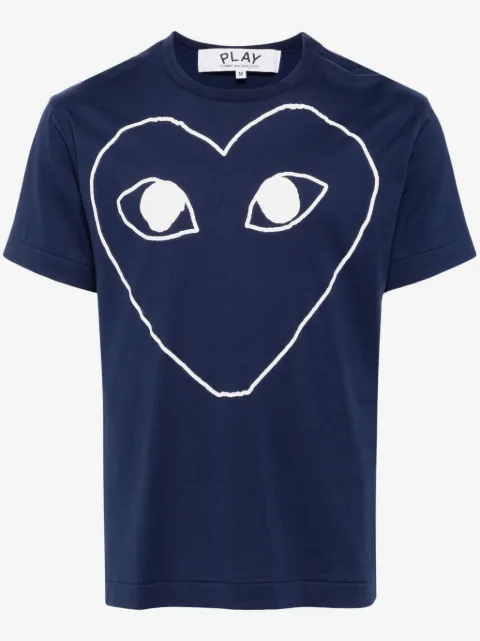 Comme Des Garçons Play playera con estampado de corazón