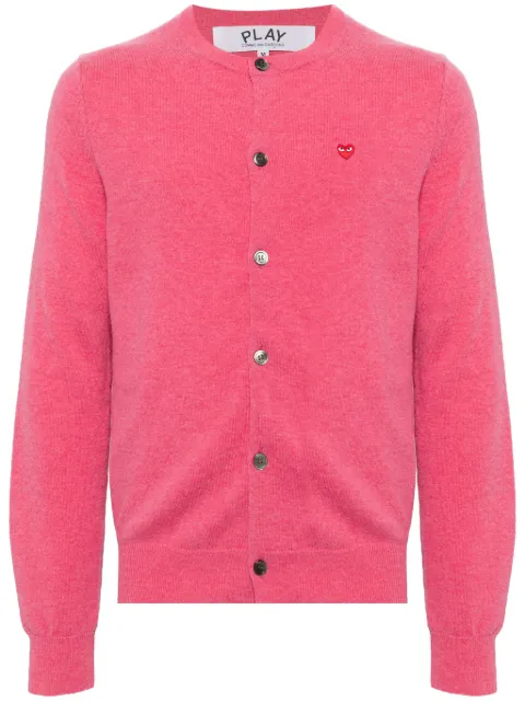 Comme Des Garçons Play heart-patch wool cardigan