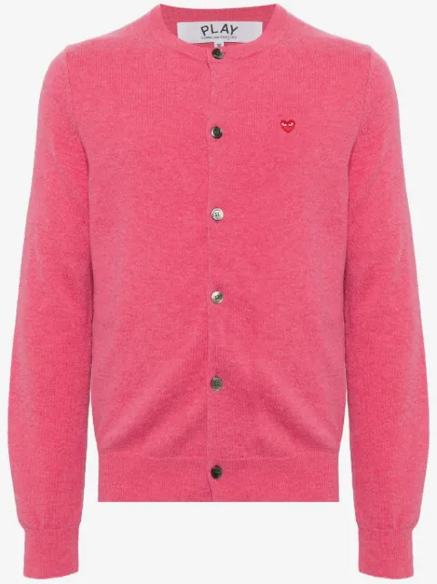 Comme Des Garçons Play cardigan en laine à patch cœur