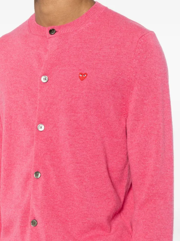 Comme Des Garçons Play ハートパッチ カーディガン | ピンク