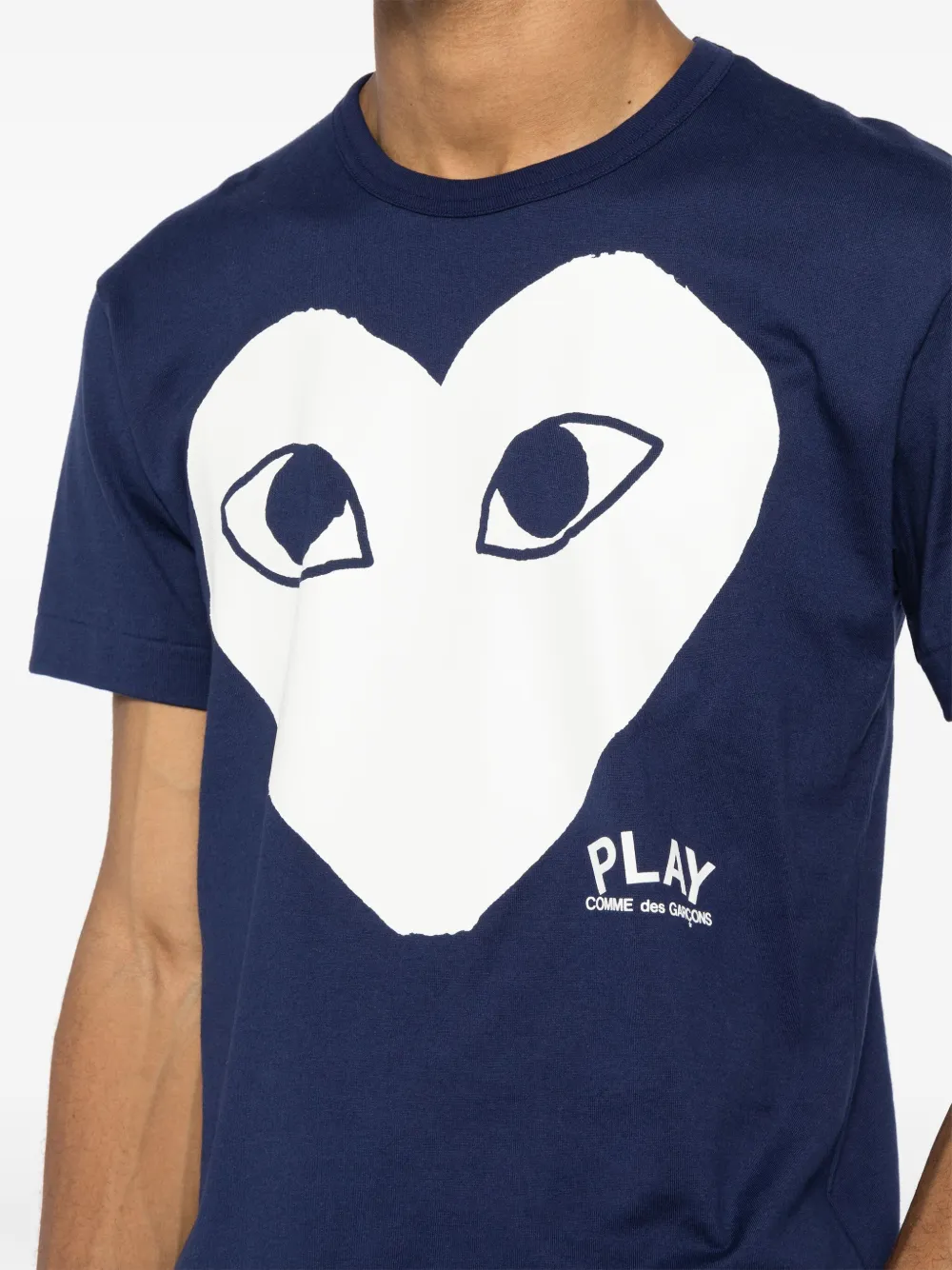 Tシャツ・カットソー COMME DES GARCONS Men T-shirt Blue FOT023S25 1 Comme Des Garçons Play logo-appliqué Cotton T-shirt | Blue