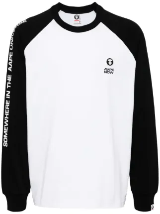 AAPE BY *A BATHING APE® ラグランスリーブ Tシャツ | ホワイト