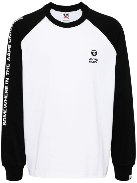 AAPE BY *A BATHING APE logo-patched raglan-sleeved T-shirt Men