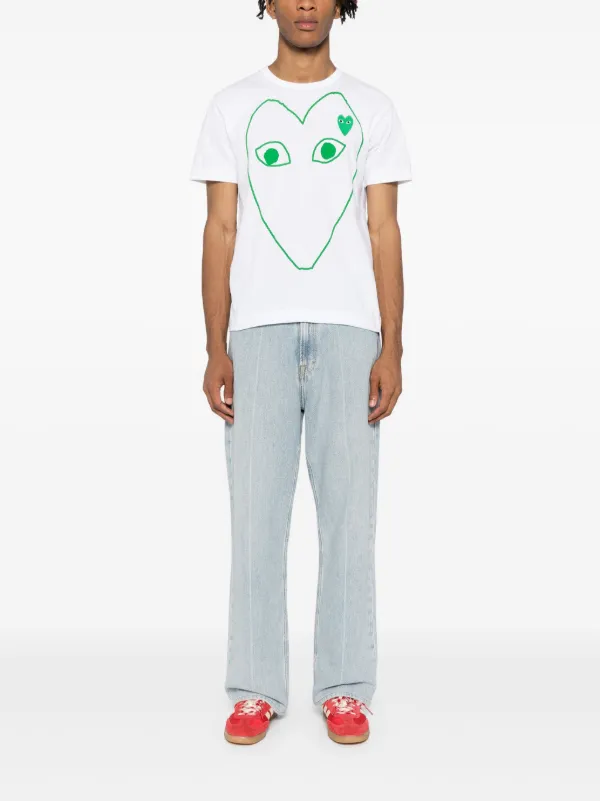 Comme Des Garçons Play ハートプリント Tシャツ | ホワイト | FARFETCH JP