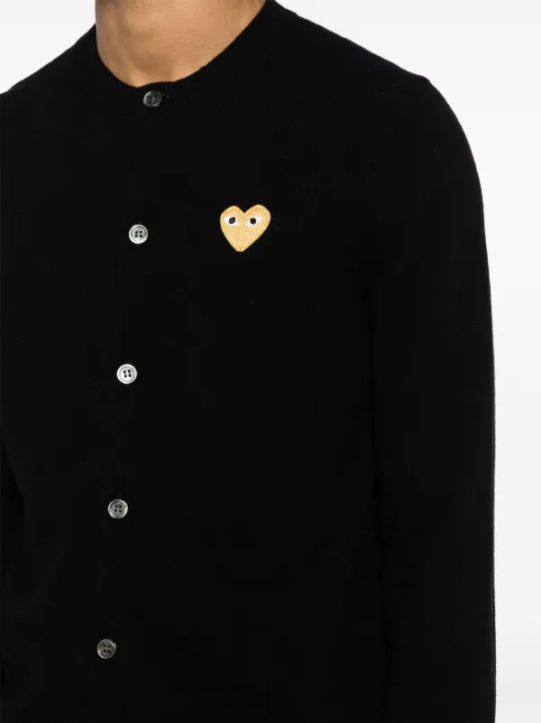 Comme Des Garçons Play ハートパッチ カーディガン | ブラック