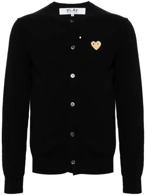 Cardigan en laine à patch cœur - Comme Des Garçons Play - Modalova