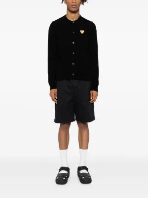 PLAY COMME des GARCONS カーディガンM-XL#21 黑 PLAY コムデギャルソン カーディガン レディース ブラック M (COMME