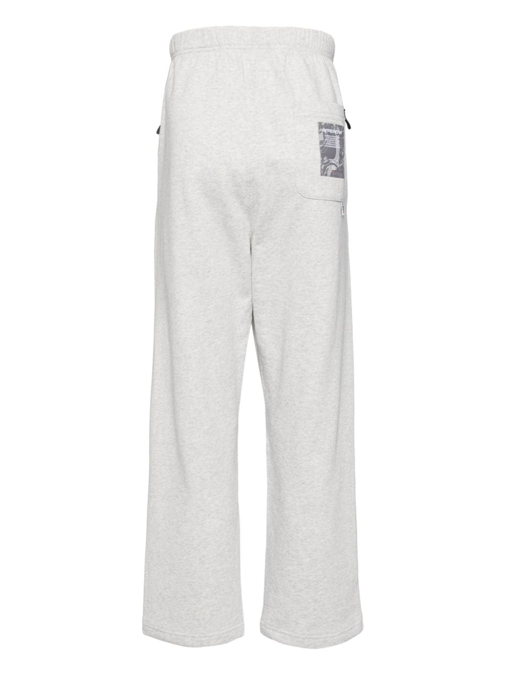 Shop Aape By A Bathing Ape Logo-patch Straight Track Pants In Grey