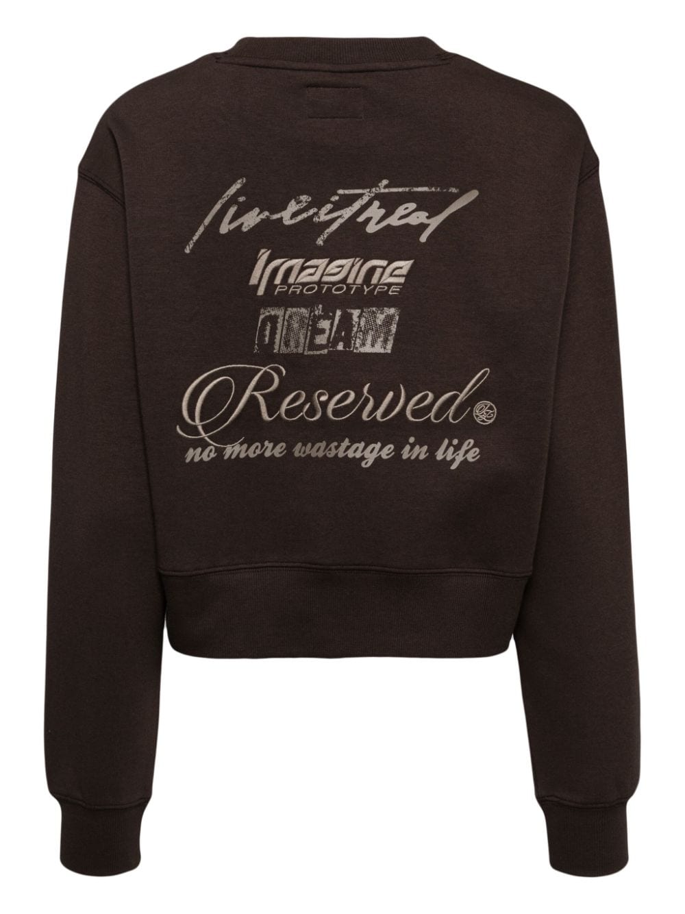 izzue Sweater met grafische print aan de achterkant Bruin