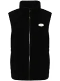 CHOCOOLATE fleece zip up vest - Black